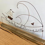 "Fair Winds and Following Seas" Reclaimed Materials Mantel Art