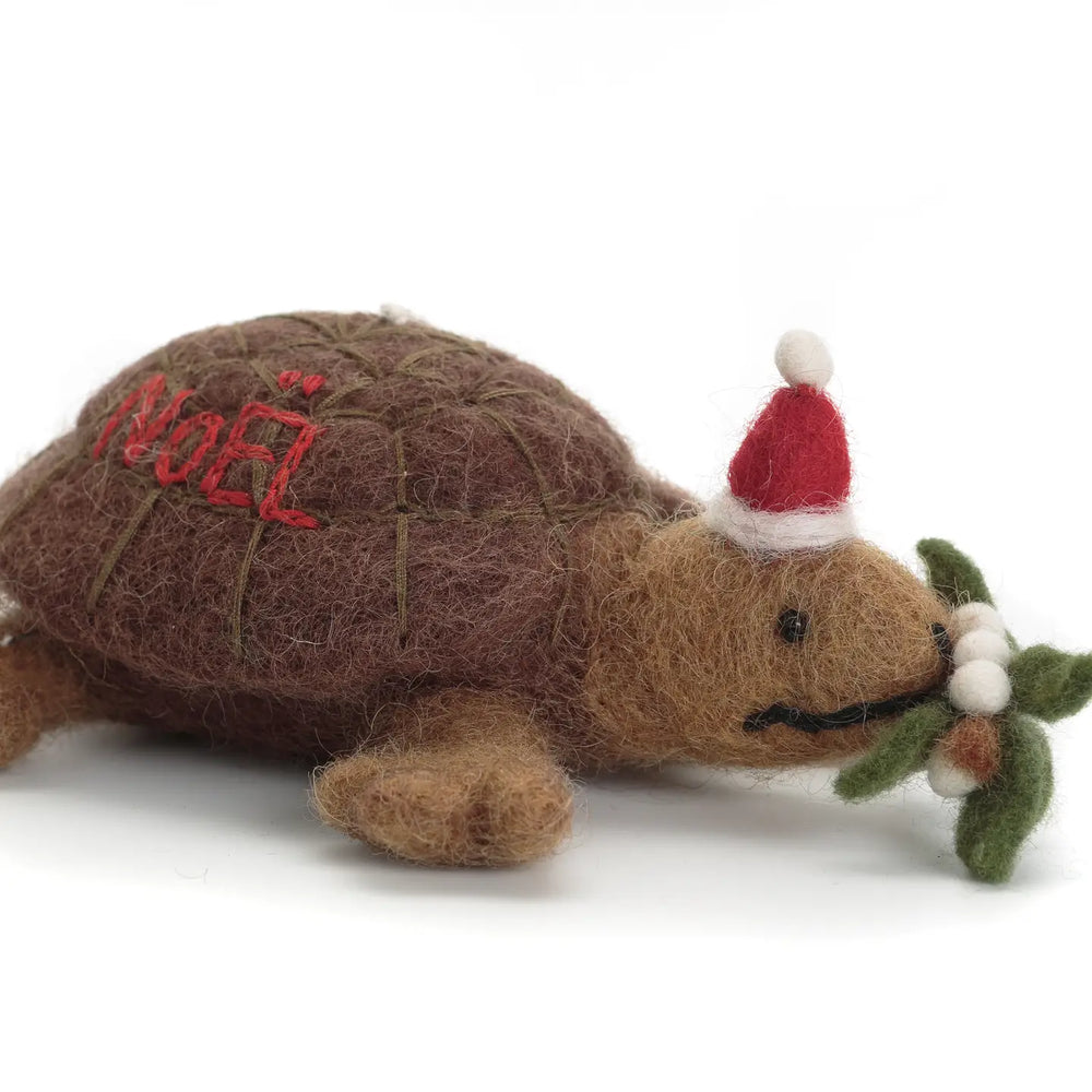Fair Trade Wool Felt Noel Tortoise Ornament