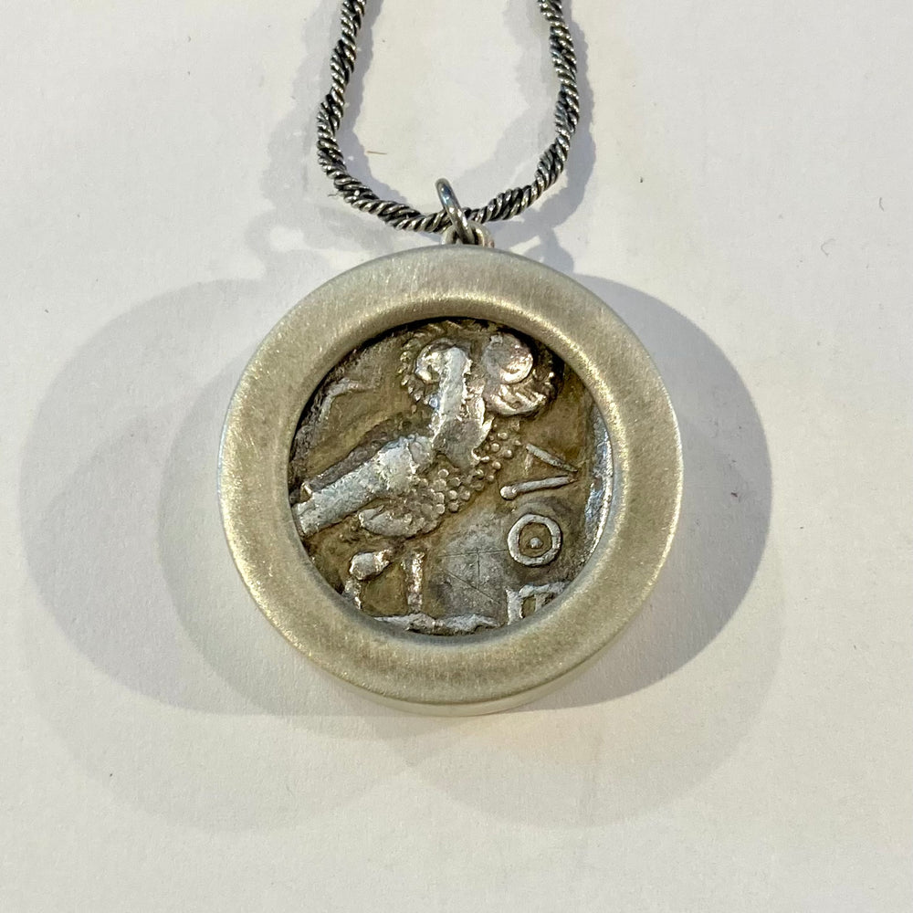 Silver Tetra Drachma of Pallas Athena Coin Necklaces