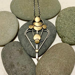 Dancer Sterling Silver Wire Pendant Necklace