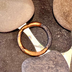 Amalgam Gold and Oxidized Sterling Silver Hammered Ring