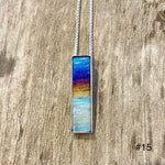 Flame Painted Titanium Beach Sunset Necklaces
