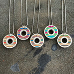 Upcycled Wood Skateboard Ball Bearing Necklaces