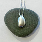Satin Sterling Silver Pebble Necklaces