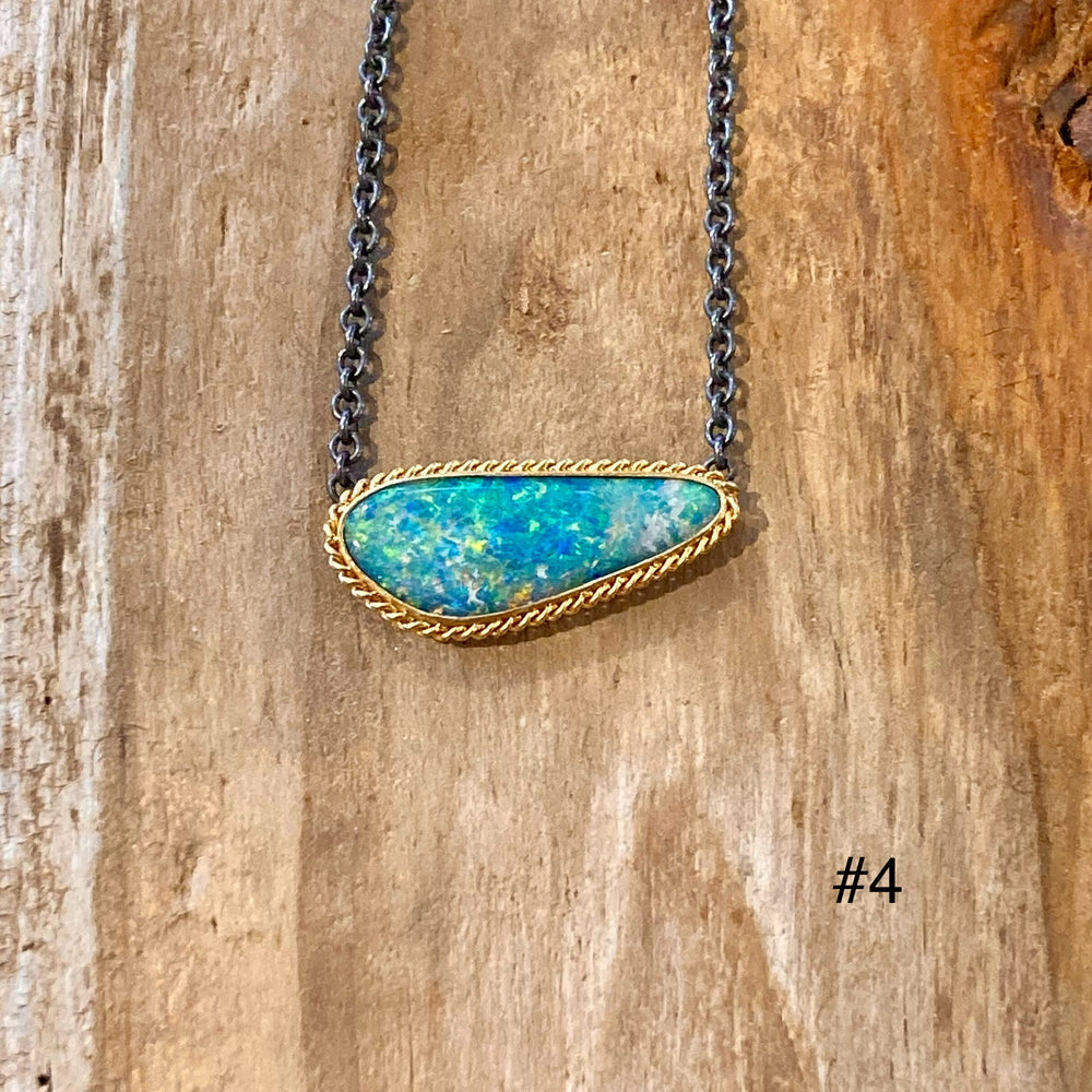 One of a Kind Opal Pendant Necklaces