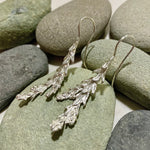Sterling Silver Cedar Branch Earrings