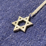 Damascus Steel Star of David Necklace