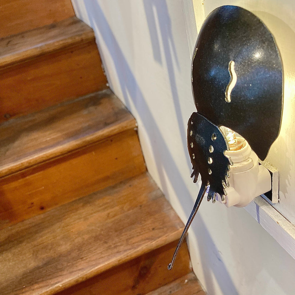 Wrought Iron Horseshoe Crab Night Light