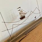 "Tea Clipper" Reclaimed Materials Mantel Art