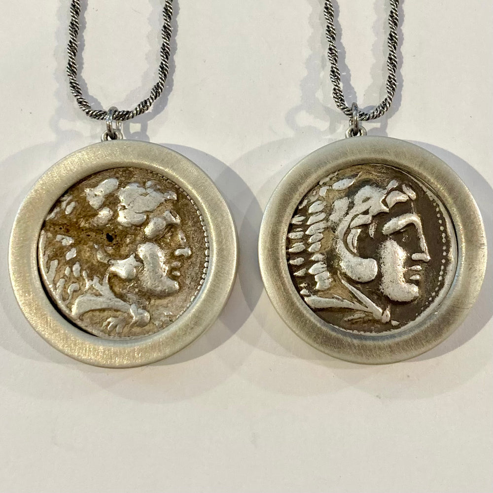 Silver Tetra Drachma of Alexander the Great Coin Necklaces