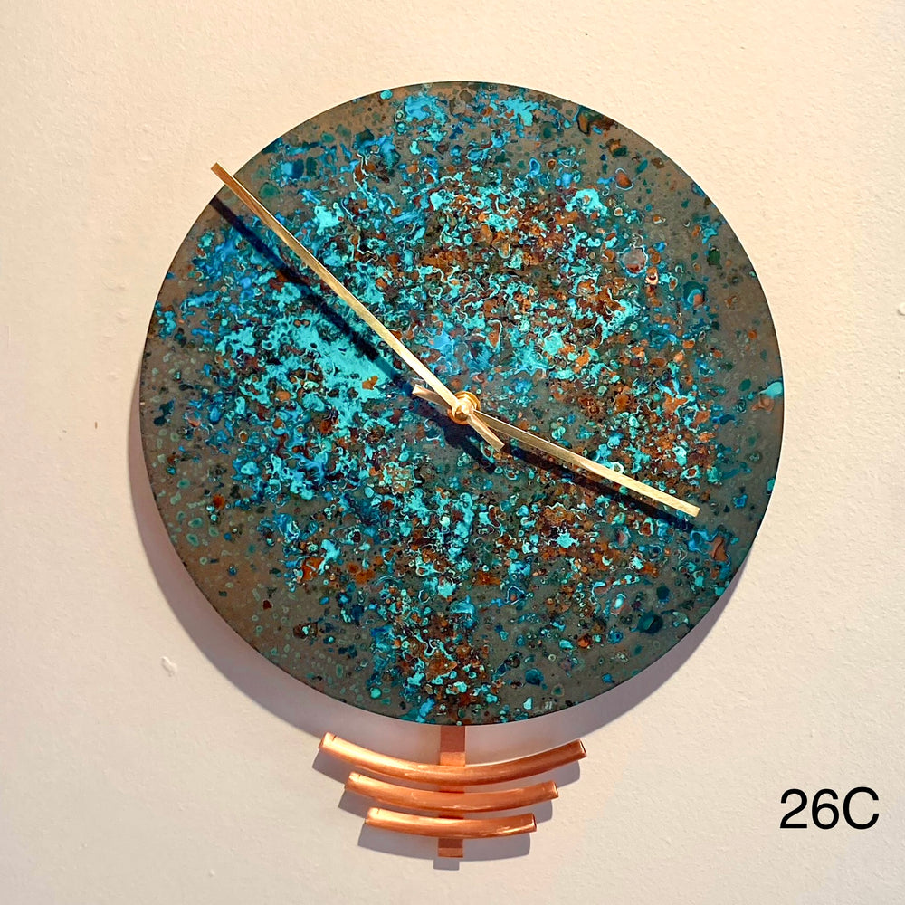 Patina Copper Galaxy Wall Clocks