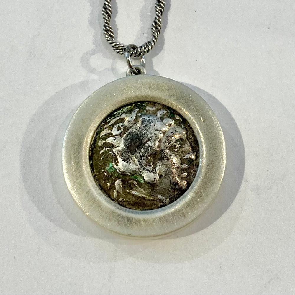 Silver Drachma of Alexander the Great Coin Necklace