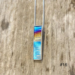 Flame Painted Titanium Beach Sunset Necklaces