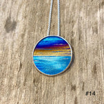 Flame Painted Titanium Beach Sunset Necklaces