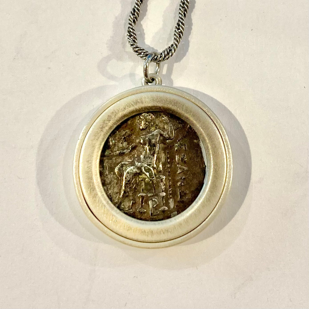 Silver Drachma of Alexander the Great Coin Necklace