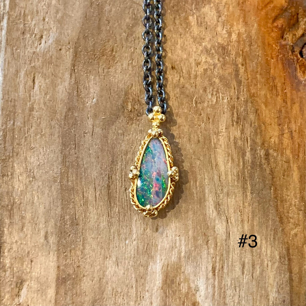 One of a Kind Opal Pendant Necklaces