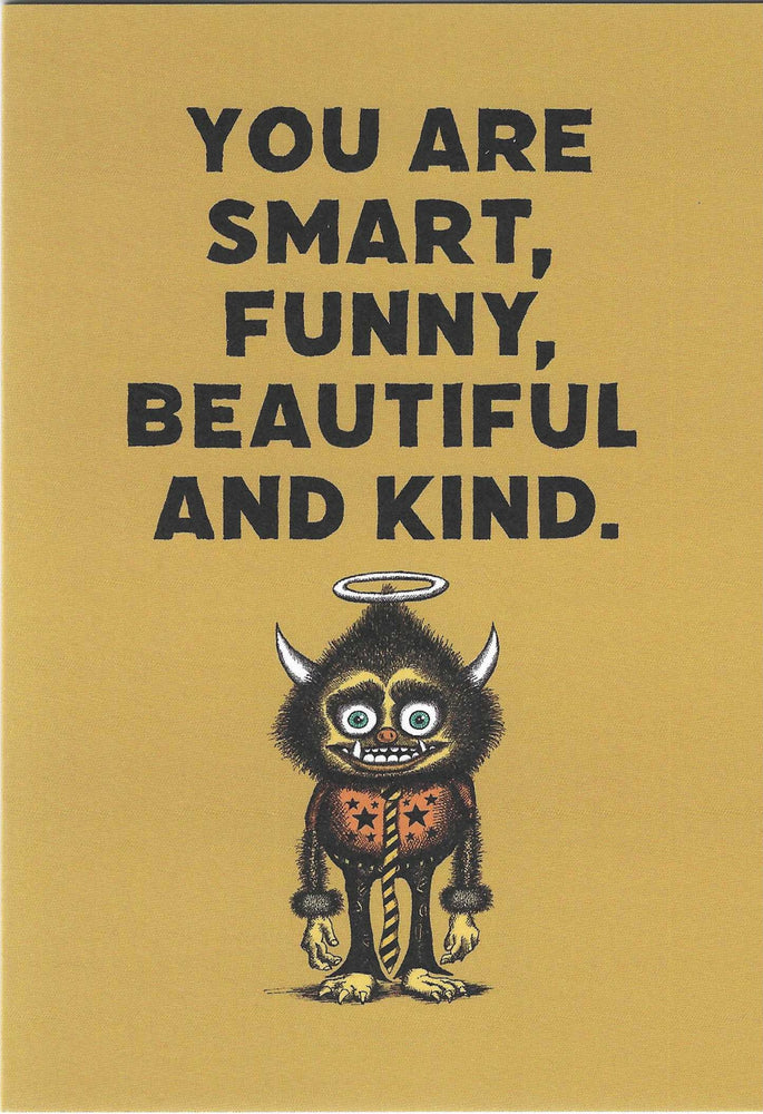 You Are Smart Funny Beautiful Birthday Card