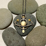 Ladybug Sterling Silver Wire Pendant Necklace
