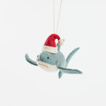 Fair Trade Wool Felt Santa Shark Ornament
