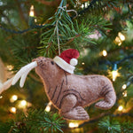 Fair Trade Wool Felt Santa Walrus Ornament