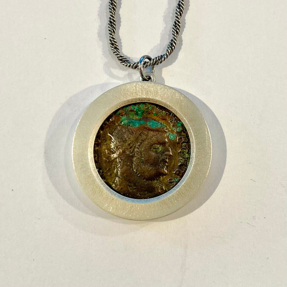 Bronze Emperor Maximian Augustus Coin Necklace