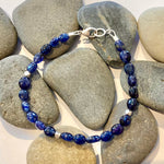 Polished Sapphire Beaded Bracelet
