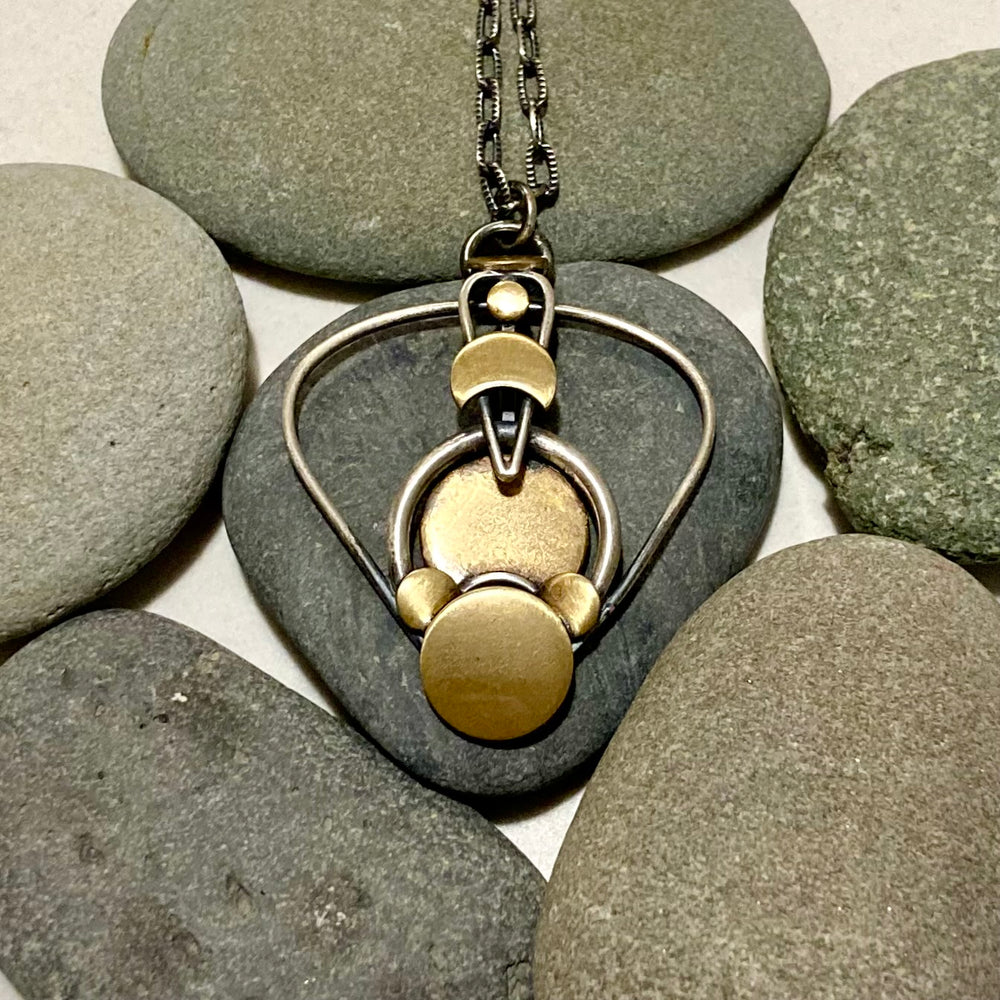 Sunrise Sterling Silver Wire Pendant Necklace