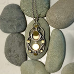 Scarab Sterling Silver Wire Pendant Necklace