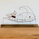 "Fair Winds and Following Seas" Reclaimed Materials Mantel Art