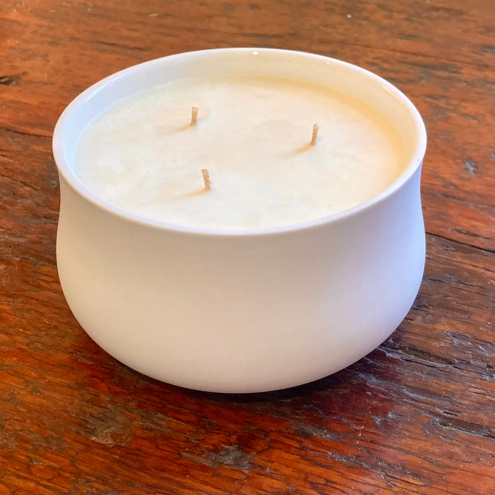 Just Bee White Birch Three Wick Candle Jardiniere Gift Set