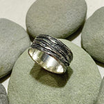 Oxidized Sterling Silver Pinyon Pine Rings
