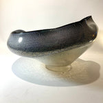 Midnight Blue Organic Blown Glass Centerpiece Bowl