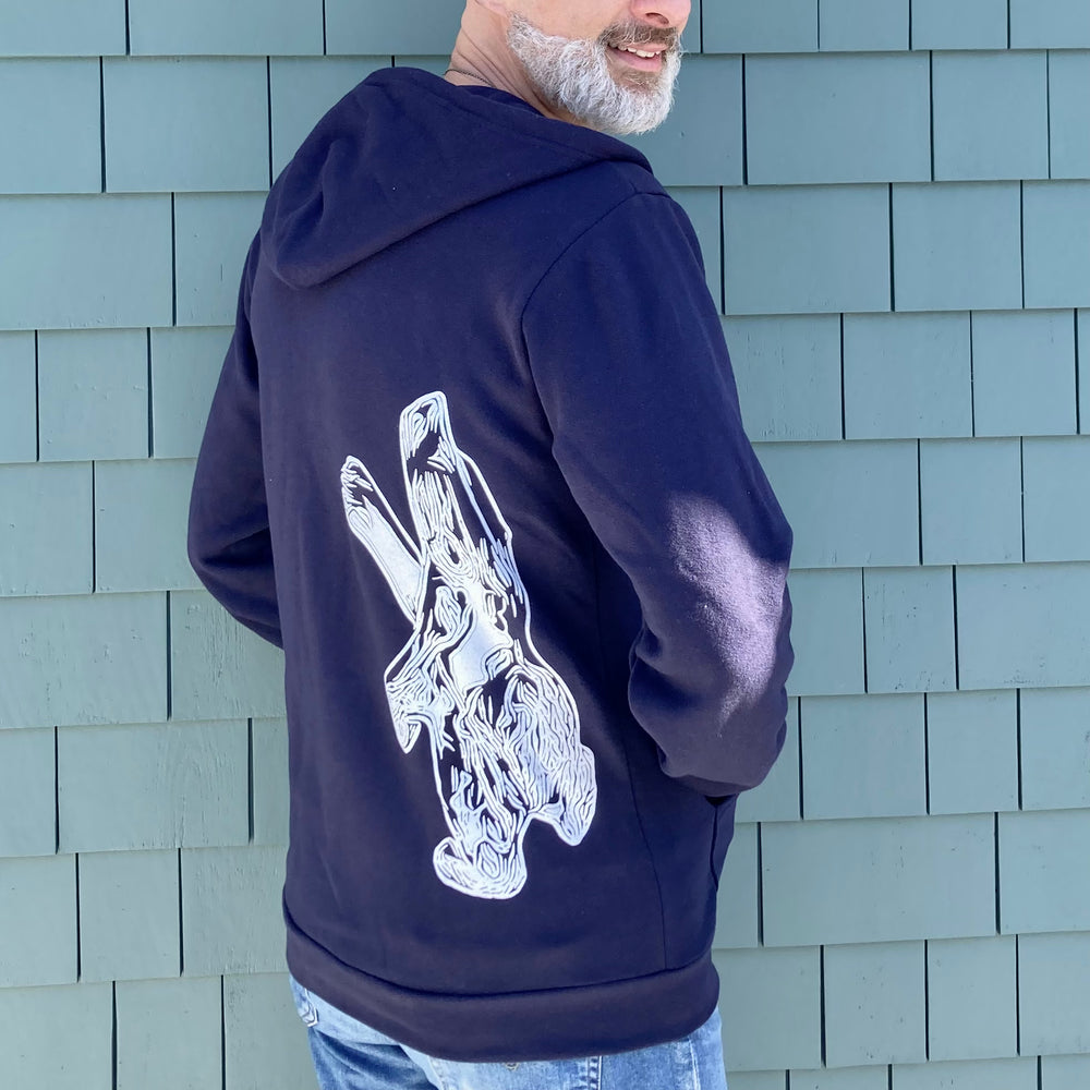 Dancing Bear Zip Up Pocket Hoody