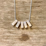 Sterling Silver Bars Necklace