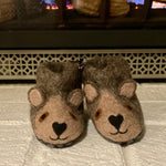 Fair Trade Wool Felt Bear Slippers