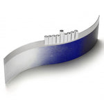 Cobalt Wave Steel Hanukkah Menorah