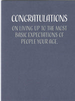 Congratulations Basic Expectations Card