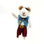 Fair Trade Wool Felt Pirate Mouse Ornament
