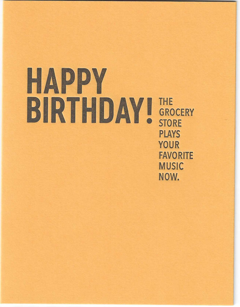 Grocery Store Music Birthday Card