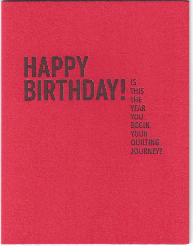 Quilting Journey Birthday Card