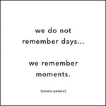 Cesare Pavese "We Do Not Remember Days" Card