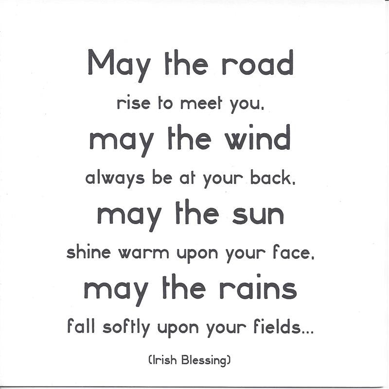 Irish Blessing "May the Road Rise To Meet You" Card