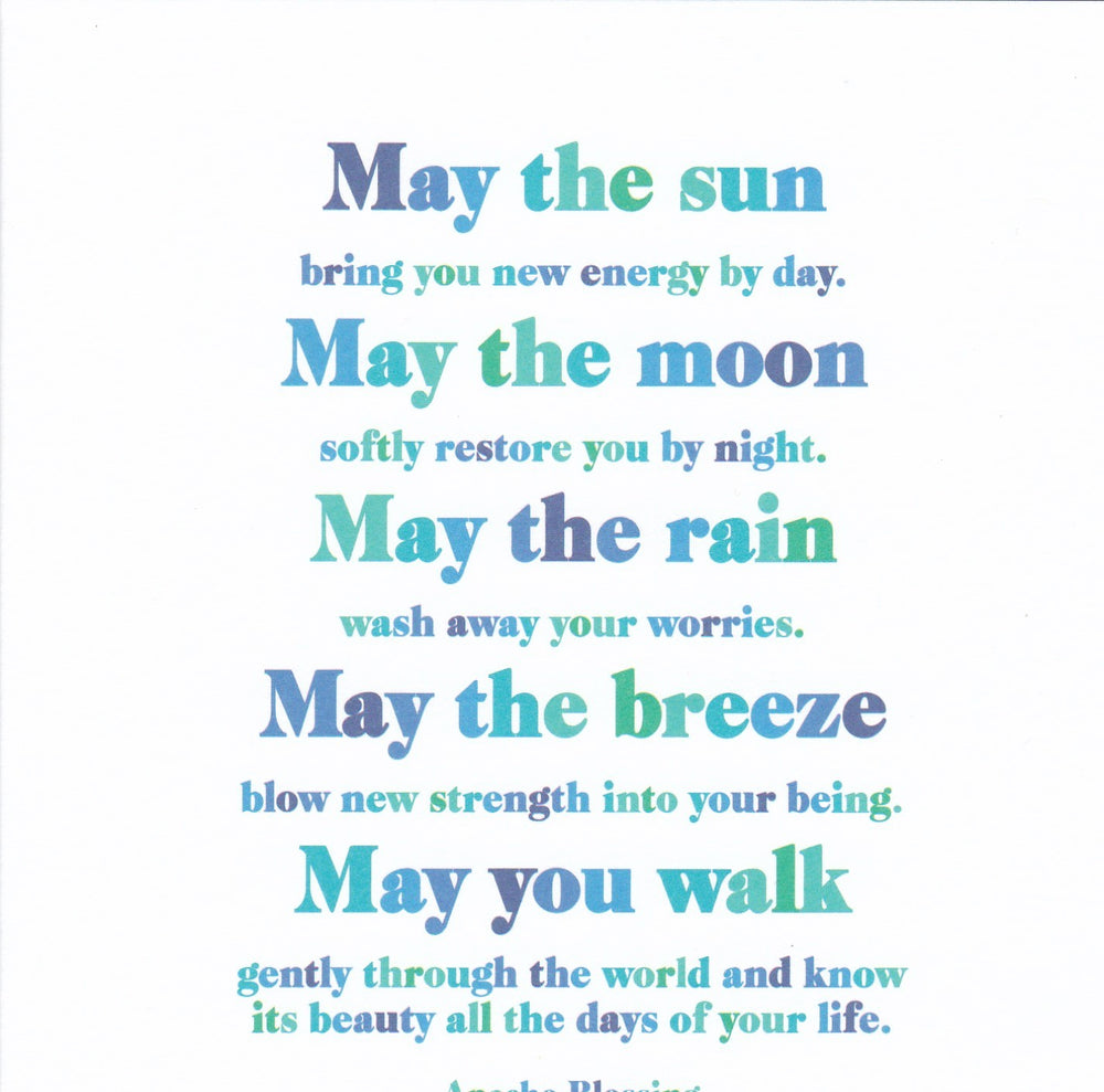 Apache Blessing "May The Sun Bring You New Energy" Card