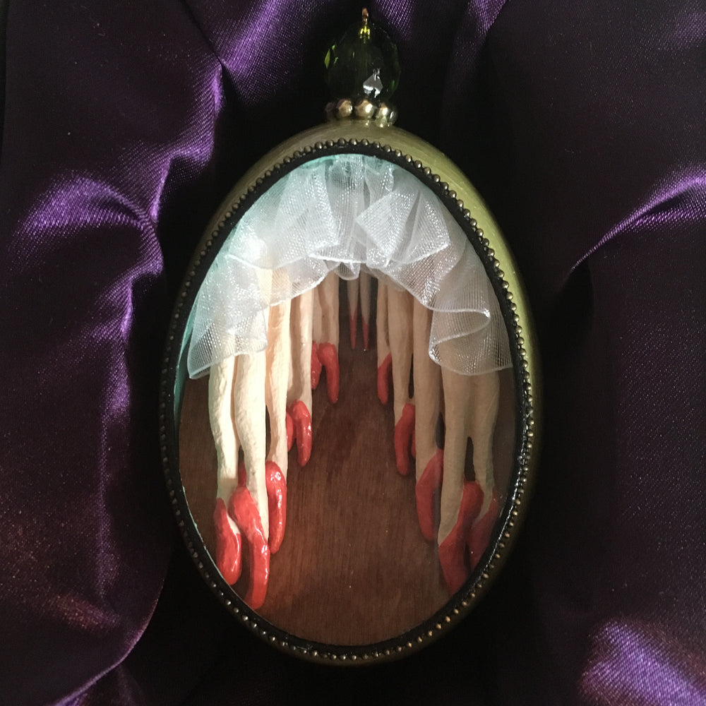 Nine Ladies Dancing Goose Egg Ornament