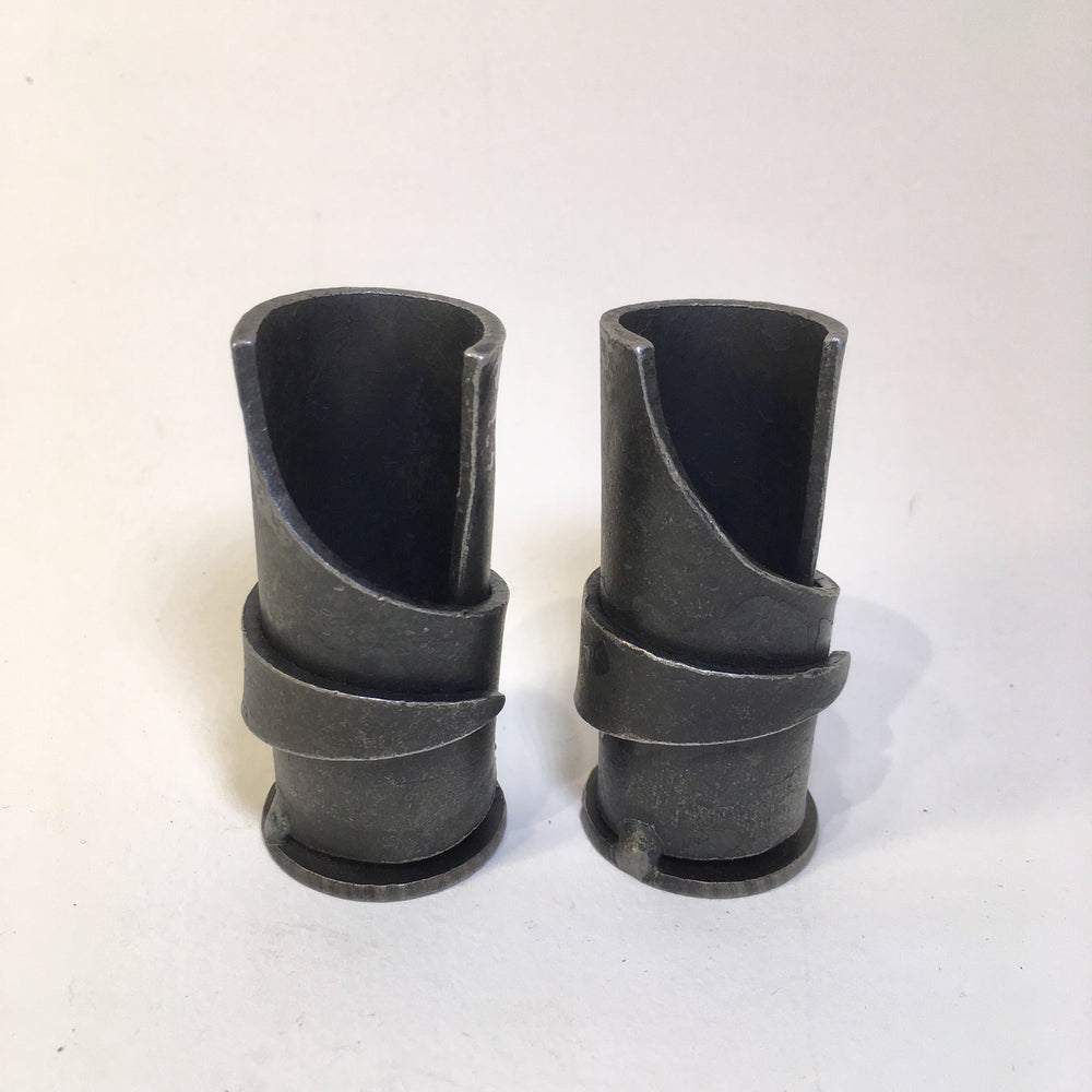 Wrapped Wrought Iron Candle Holder Pair