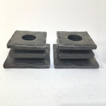 Stacked Wrought Iron Candle Holder Pair