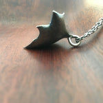 Sterling Silver Succulent Shield Leaf Necklace