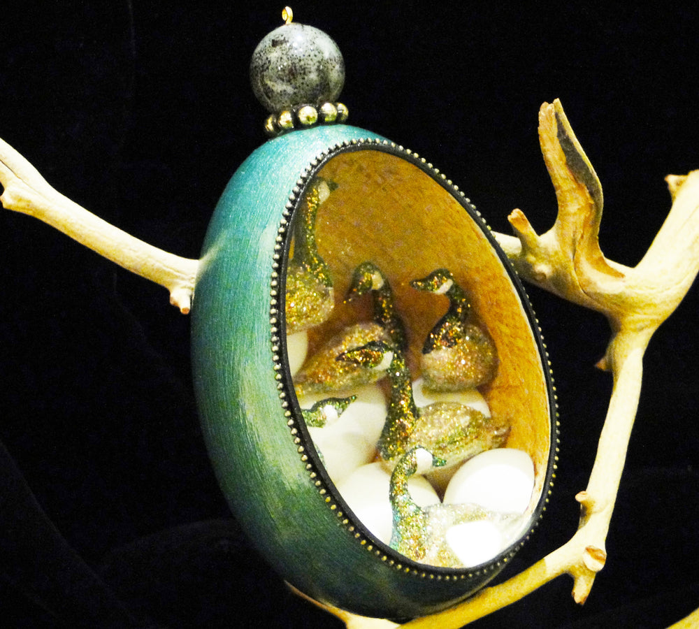 Six Geese a Laying Goose Egg Ornament