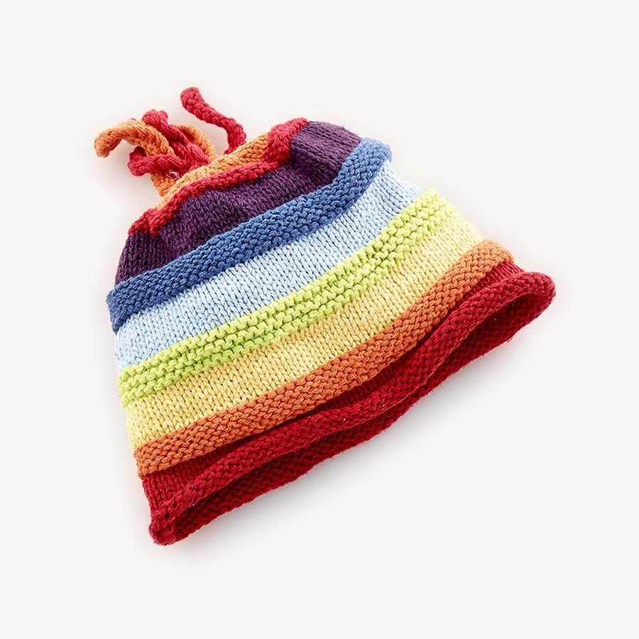 Fair Trade Organic Cotton Rainbow Beanie Hat