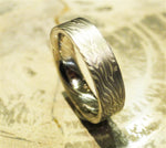 Palladium 500 and Sterling Silver Mokume Gane Ring